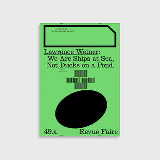 Revue Faire 49: Lawrence Weiner