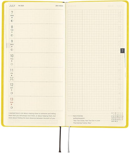 HOBONICHI TECHO 2025 WEEKS SMOOTH : MUSTARD