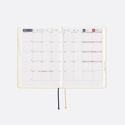 HOBONICHI TECHO 2025 HON A6 SLASH : IVORY