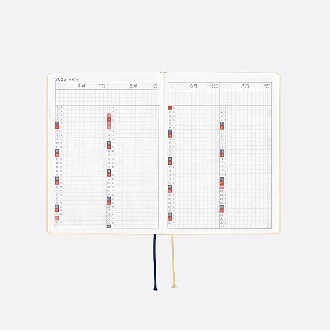 HOBONICHI TECHO 2025 HON A6 SLASH : IVORY