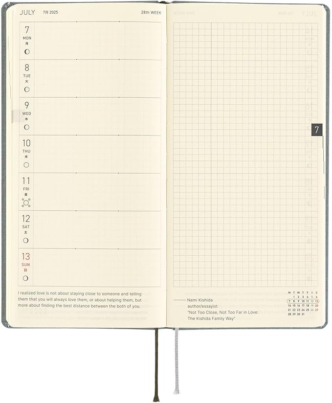 HOBONICHI TECHO 2025 WEEKS MEGA : SMOKE GRAY