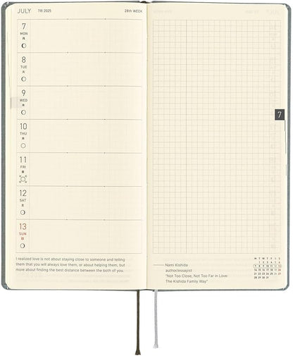 HOBONICHI TECHO 2025 WEEKS MEGA : SMOKE GRAY